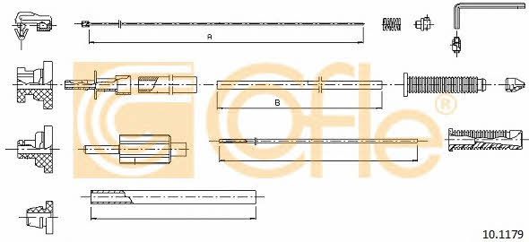 Accelerator cable Cofle 10.1179
