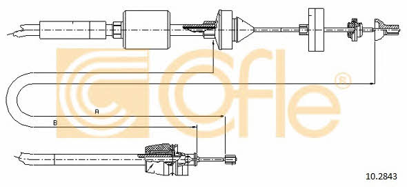 Clutch cable Cofle 10.2843