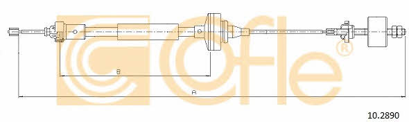 Clutch cable Cofle 10.2890