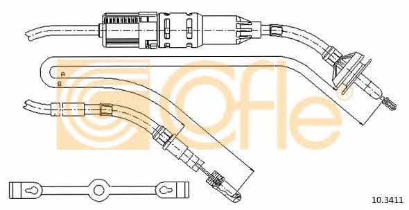 Cofle 10.3411 Clutch cable 103411