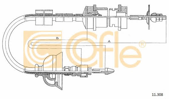 Cofle 11.308 Clutch cable 11308