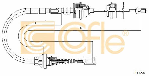 Cofle 1172.4 Clutch cable 11724
