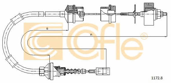 Clutch cable Fiat Ducato: 11728 Cofle Clutch cable