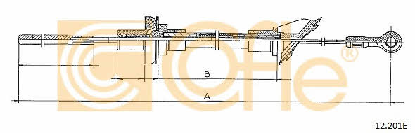 Cofle 12.201E Clutch cable 12201E