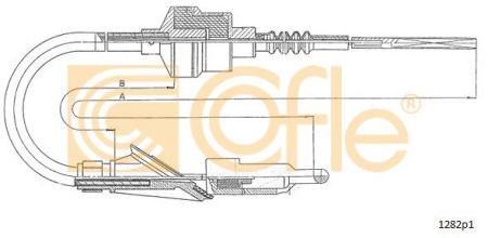 Cofle 1282P1 Clutch cable 1282P1