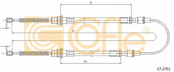 Cofle 17.2751 Cable Pull, parking brake 172751