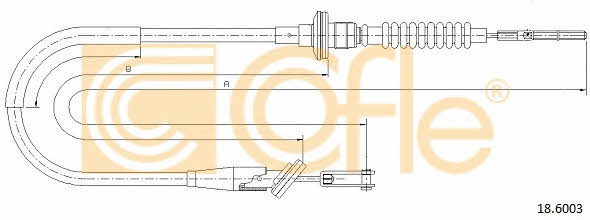 Cofle 18.6003 Clutch cable 186003