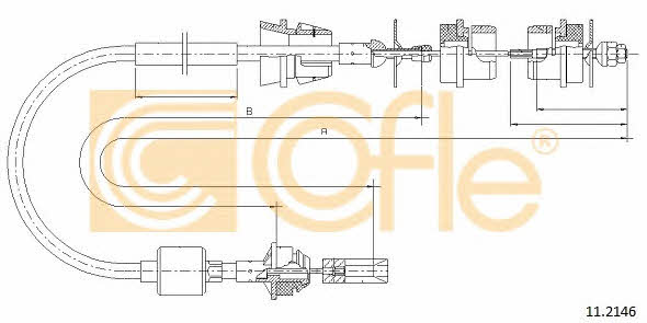 Cofle 11.2146 Clutch cable 112146