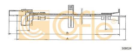 Cofle S08024 Tacho Shaft S08024