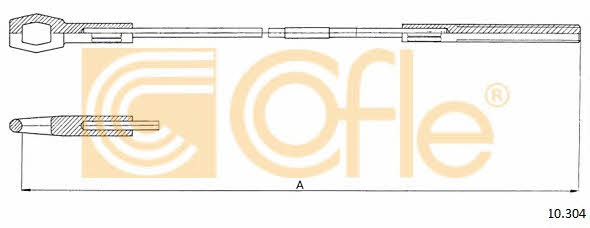 Clutch cable Volkswagen Kaefer: 10304 Cofle Clutch cable