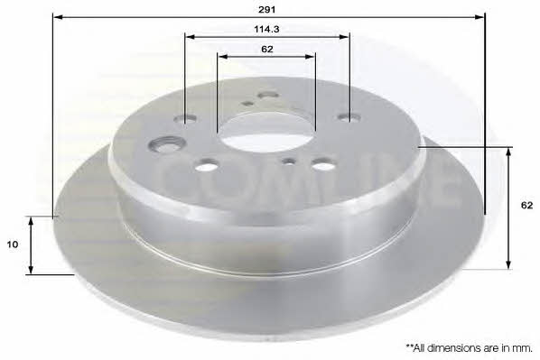 Comline ADC01157 Rear brake disc, non-ventilated ADC01157