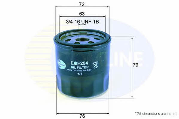 Comline EOF254 Oil Filter EOF254