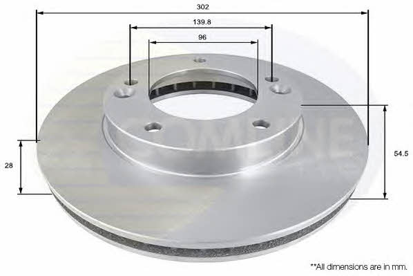 Comline ADC1051V Front brake disc ventilated ADC1051V