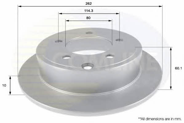 Comline ADC2320 Rear brake disc, non-ventilated ADC2320