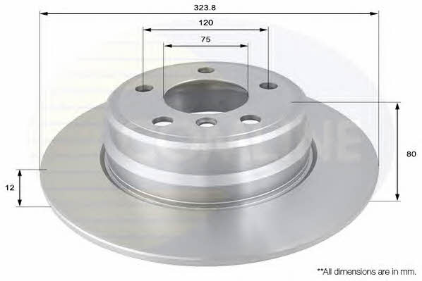 Comline ADC1708 Rear brake disc, non-ventilated ADC1708