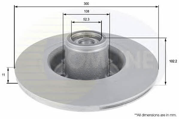 Comline ADC3020 Rear brake disc, non-ventilated ADC3020