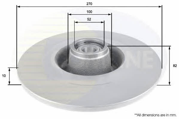 Comline ADC3021 Rear brake disc, non-ventilated ADC3021
