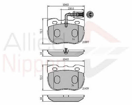 Comline ADB1401 Brake Pad Set, disc brake ADB1401