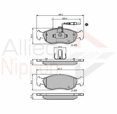 Comline ADB1570 Brake Pad Set, disc brake ADB1570