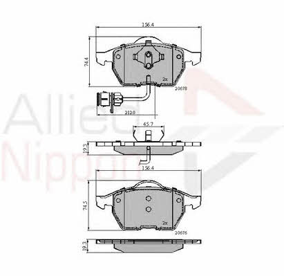 Comline ADB1715 Brake Pad Set, disc brake ADB1715