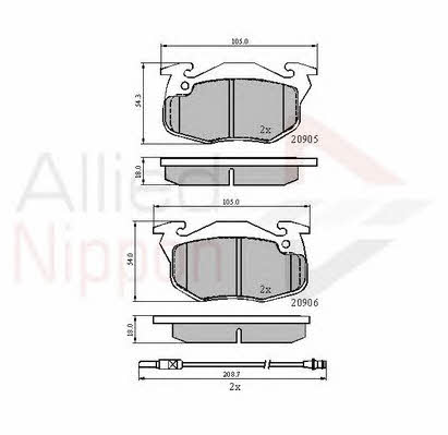 Comline ADB2258 Brake Pad Set, disc brake ADB2258