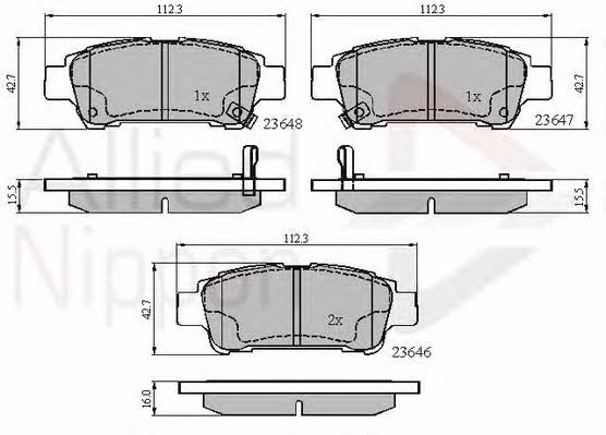 Comline ADB31133 Brake Pad Set, disc brake ADB31133