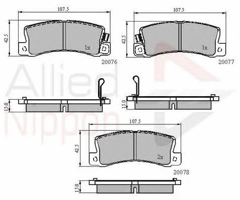 Comline ADB3458 Brake Pad Set, disc brake ADB3458