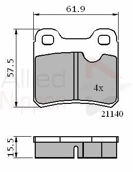 Comline ADB0117 Brake Pad Set, disc brake ADB0117