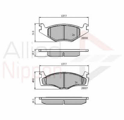 Comline ADB0149 Brake Pad Set, disc brake ADB0149