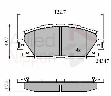 Comline ADB01612 Brake Pad Set, disc brake ADB01612