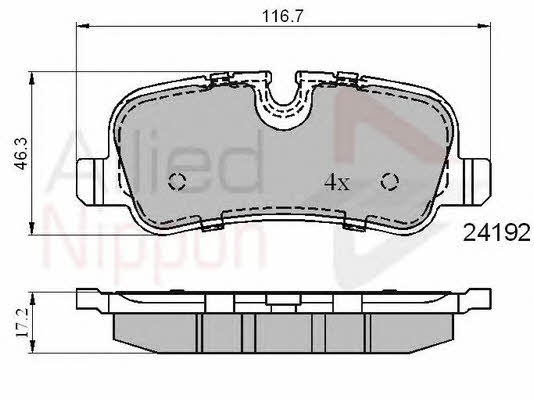 Comline ADB01726 Brake Pad Set, disc brake ADB01726