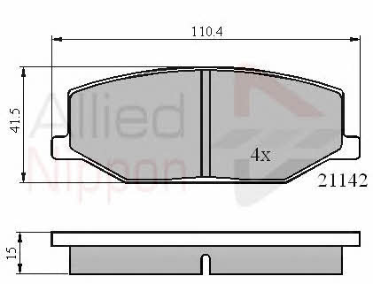 Comline ADB0195 Brake Pad Set, disc brake ADB0195