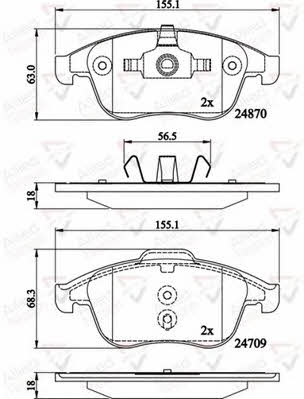 Comline ADB02162 Brake Pad Set, disc brake ADB02162