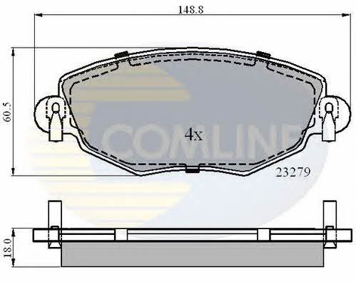 Comline CBP01110 Brake Pad Set, disc brake CBP01110