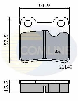 Comline CBP0117 Brake Pad Set, disc brake CBP0117