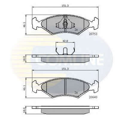 Comline CBP0118 Brake Pad Set, disc brake CBP0118