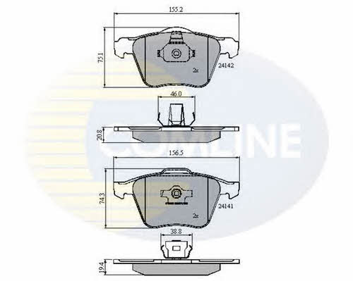 Comline CBP01280 Brake Pad Set, disc brake CBP01280