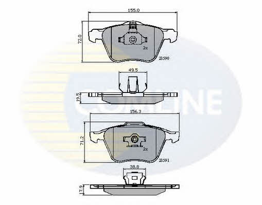 Comline CBP01322 Brake Pad Set, disc brake CBP01322