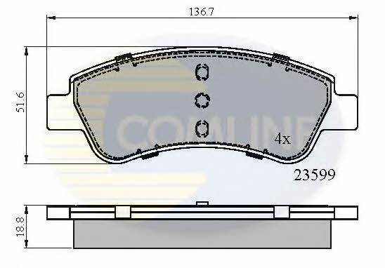 Comline CBP01525 Brake Pad Set, disc brake CBP01525