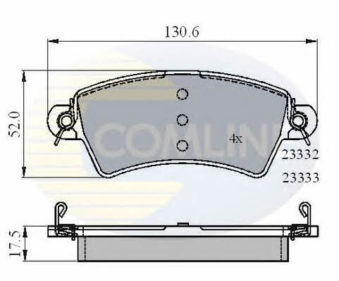 Comline CBP01549 Brake Pad Set, disc brake CBP01549