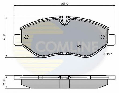 Comline CBP01555 Brake Pad Set, disc brake CBP01555