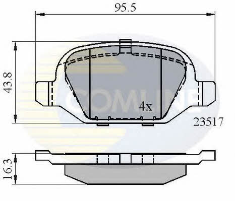 Comline CBP01559 Brake Pad Set, disc brake CBP01559