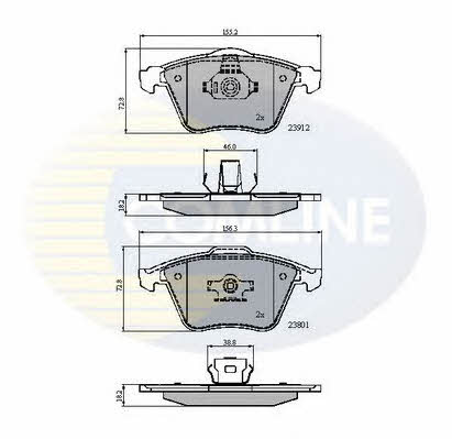 Comline CBP01607 Brake Pad Set, disc brake CBP01607