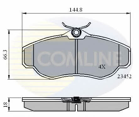 Comline CBP0162 Brake Pad Set, disc brake CBP0162