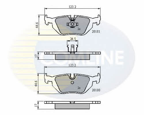 Comline CBP0166 Brake Pad Set, disc brake CBP0166