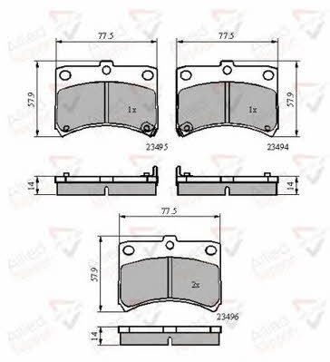 Comline ADB3801 Brake Pad Set, disc brake ADB3801