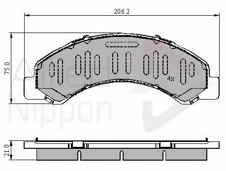 Comline ADB3918 Brake Pad Set, disc brake ADB3918