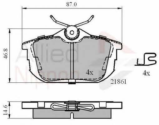 Comline ADB3945 Brake Pad Set, disc brake ADB3945