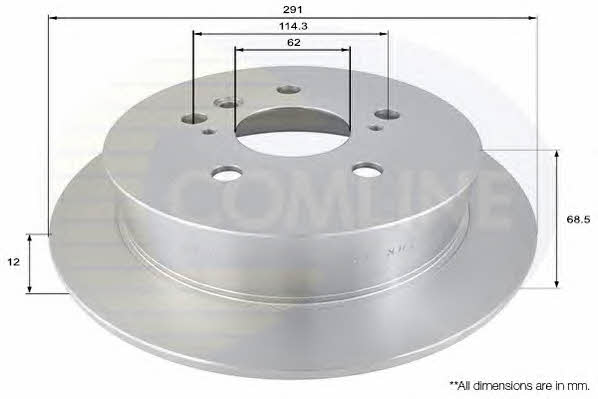 Comline ADC01102 Rear brake disc, non-ventilated ADC01102