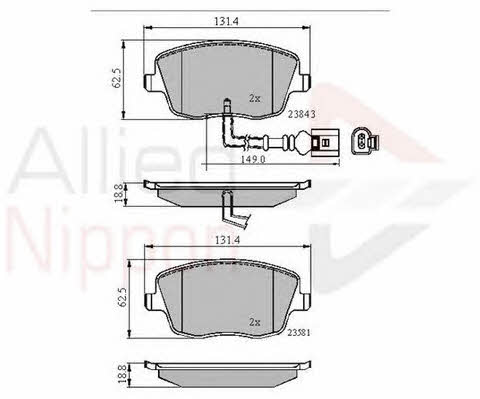 Comline ADB11147 Brake Pad Set, disc brake ADB11147